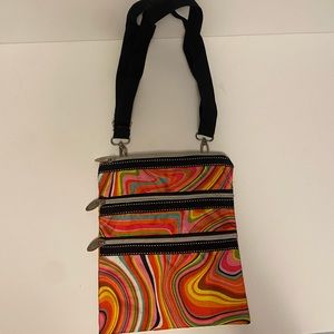 Two’s Company Colorful Nylon Pouch Crossbody Bag